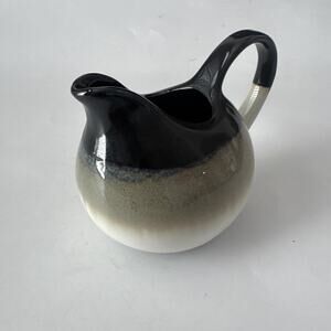 Vintage Sango Nova Black Creamer Stoneware Mid Century Modern MCM 4932